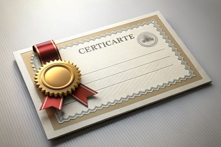 3d-illustration-certificate-with-badge-certification-with-signature-abstract